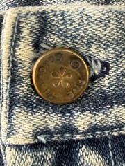 Vintage 90s Jumbo Acid Wash Pleated Cuffed Denim Shorts Women’s