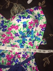 Vintage Barbie White Bright Rockabilly Sexy Gabar Swimdress Swimsuit 14 34 D
