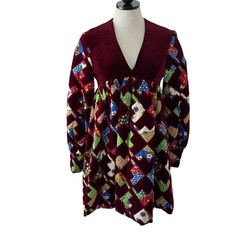 I. Magnin Dress Womens Size XS Deep Red Vintage 1960s Mini Gayle Kirkpatrick