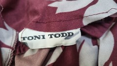 Vintage 1960’s TONI TODD Dark Purple & Gray Jersey Knit DRESS – Size S/M – EUC