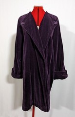 Genny by Gianni Versace Purple Velvet Shawl Royal Edwardian Jacket Italy 42