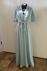 Vintage 1970’s Vicky Vaughn Blue Spaghetti Strap Dress With Waist Tie Jacket