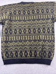 Vintage Cardigan Sweater Le Laureat Paris Early 80s Geometric Aztec Grandpa