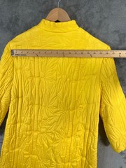 Vintage Dynasty Hong Kong Quilted Housecoat Robe Medium (Petite) Yellow Silk