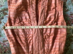 Vintage 1950s SUZY PERETTE NEW YORK Orange Pink & Coral Belted Dress