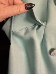 Vintage Tabby Retro 80s 90s Dress Light Teal 14P