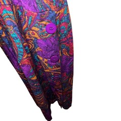 Vintage R.J. Stevens Palazzo Jumper Paisley Wide Leg Boho Cross back Sz 6