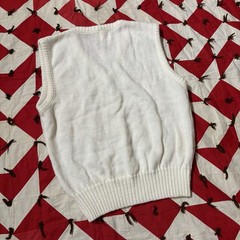 Vintage 1980s Knit Acrylic Sweater Vest Womens As Is Worn Flaws Spring