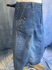 Vtg White Stag Y2K Paneled Blue Denim Midi Skirt Sz 10 Cottagecore Boho Western