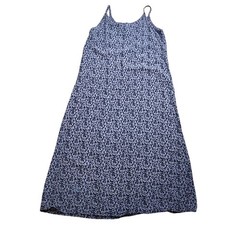Vintage 90s Slip Dress Womens Petite Small Navy Blue