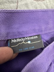 VTG Women’s 90s Purple Denim Rocky Mountain Jeans Sz 33 1990s Rockies Bareback