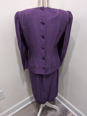 Vintage 80’s Patra Women’s Purple 2 Piece Skirt Set Size 7/8 Office, Old Money