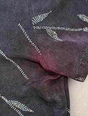 Vintage Molly Malloy Evening Black Rhinestone Rose Maxi Dress Women’s M Sparkle