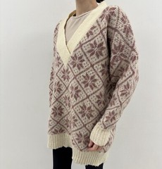 DDP Vintage Hilda Ltd Sweater Womens Wool Icelandic Fair Isle Bloke Retro size S