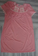 Vtg Fundamentals Pink Nightgown Nylon Size M