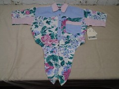 VTG Gitano Womens Top M Floral Button Up Crop Tie Western Rodeo Cowgirl 90s NWT!