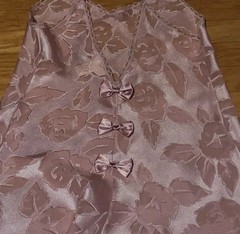 Vntg Undercover Wear Pink Burn Out &Lace Nightgown Lingerie*Adjustable Strap*szM