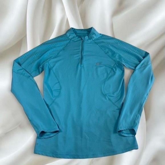 Nike teal 3/4 zip workout long sleeve y2k vintage athletic women’s medium