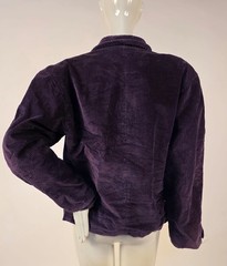 VINTAGE LATE 1970’S DESIGNER CLAUDE MONTANA PURPLE CORDUROY JACKET
