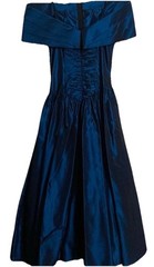 Vintage 80s Gunne Sax Moody Blue Taffeta Tulle Lined Party Dress SZ 9