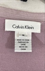 Vintage Y2K Calvin Klein Women’s Lavender Silk Knit Top Tie Front NWT Sz M