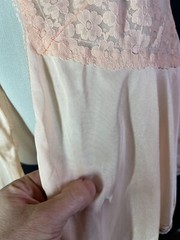 Vintage Pandora Made in California Sleeveless Lace Sleep Top Peachy Pink