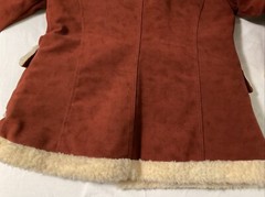 Vintage 70s 80s Wiman Sherpa Vegan Faux Suede Coat Union Made USA Womens Size L