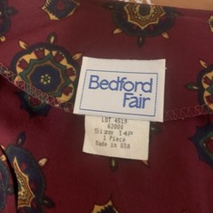 Vintage Bedford Fair Dress Sleeveless Belted Medallion Print Equestrian Size 14