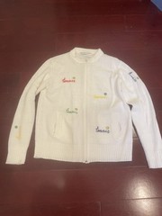 Vintage Woman’s 1970s Quantum Sports Tennis Sweater Embroidered