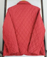 BARBOUR Size 10US Daphne Womens Red Diamond Quilted Snap Front Field Jacket Coat
