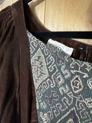 VTG REN FAIRE MAXI DRESS BROWN VELVET TAPESTRY DETAIL Women’s L? Renaissance