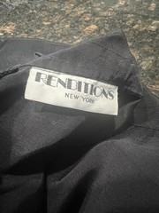 Women’s Vintage Dress Size 5/6 Renditions New York Black Rayon Made in USA 80’s