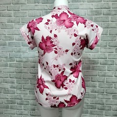 Vintage 70s Graff Californiawear Short Sleeve Floral Spring Summer Blouse Top