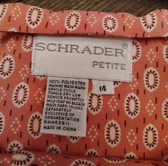 Vintage Schrader Dress Petite Midi Pleated 80s Secretary Size 14p