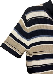 296 Croft & Barrow Vintage 90s Women’s Striped Mock Neck Sweater Size Large