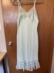 1-Van Raalte Vintage Slip Light Blue, And 1-Velrose Size 34 Ivory Slip Lace