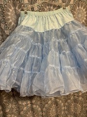 Women’s Blue Tulle Square Dance Petticoat Crinoline Underskirt 65 Yds