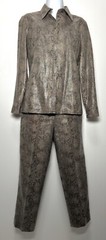Y2K Harve Benard Snakeskin High Waist Pant Set 2pc XS/S Cocktail Party Night Out