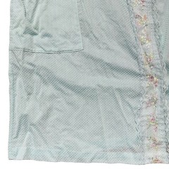 Vintage 1960s Robins Egg Blue Swiss Dot Lace Snap Housecoat