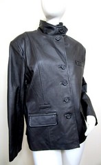 Vintage 80s 90s Spiegal Together Blazer Bomber Leather Jacket M L 42.5