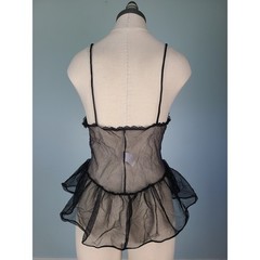 Midnight Hour Sz L Lingerie Top Green Lace Dark Fairycore Whimsigoth Alt Y2K