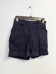Vintage Painted Desert Brand Dark Indigo Denim Shorts W25 Side Zip USA Western