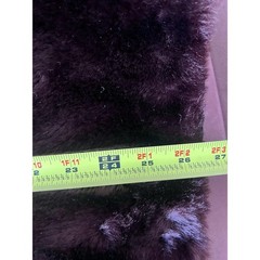 Vintage 60s 70s Burgundy Faux Fur Coat ILGWU Union Label Plum Jacket Mid Century