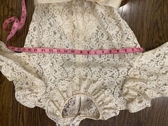 Vintage Oggee by Rizkallah Dress Cream Modest Long Sleeve Lace Prom Wedding
