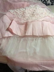 Vintage 50’s/60’s Mike Benet Formals Baby Pink Ruffled A-Line Tulle Dress