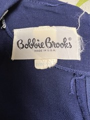 Vintage 60s 70s Bobbie Brooks Sailor style Dress Navy Blue Nautical USA XS