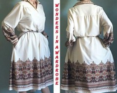 VTG 70’s EUROPEAN RAWE RHEDA MULTICOLOR ETHNIC PEASANT DRESS SIZE XL (fits all)