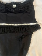 VTG 90’s Shirley Of Hollywood Black Lace Teddiette Underwire Corset&Garter S-L