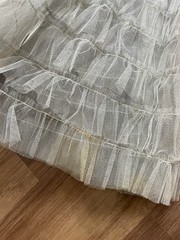 Vintage M/L Volump Cupcake Tiered Blue 1950s Prom Dress