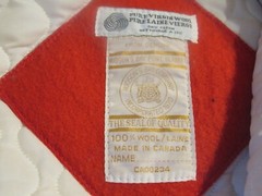 Women’s Vintage Hudson’s Bay Red Wool Hooded Jacket Genuine Fur Trim med small D